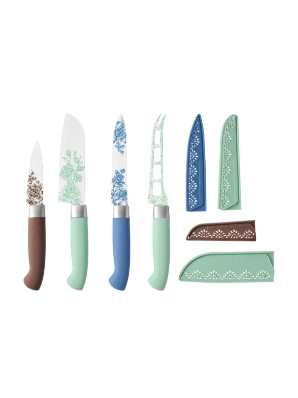 The Pioneer Woman Multicolor Agatha 4-Piece Stainless Steel Utility Knife Set
